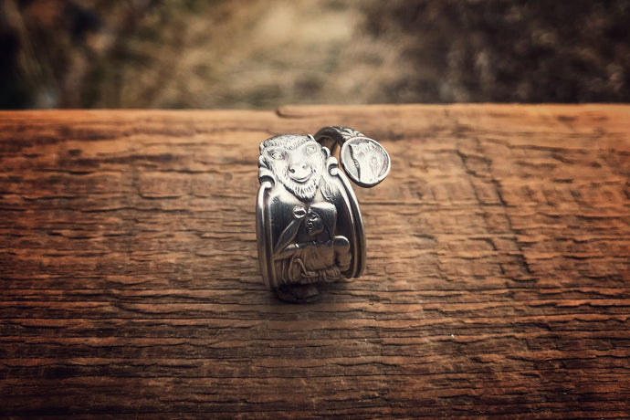 The Buffalo Herdsman Sterling Spoon Ring