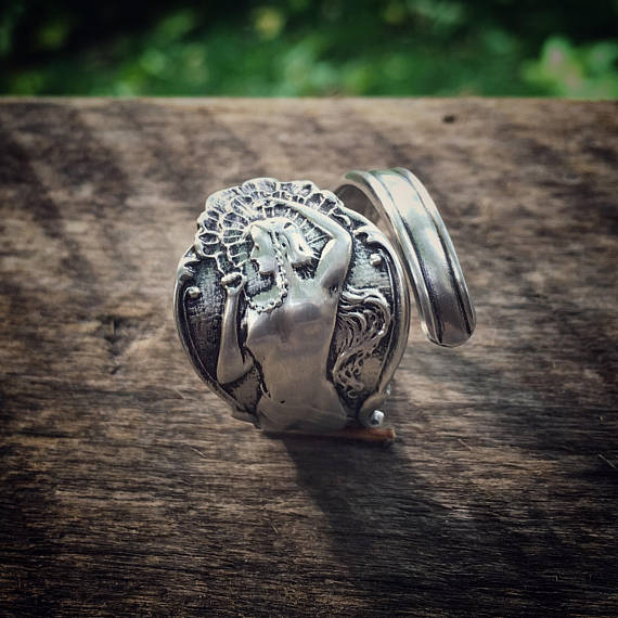 The Aryan Princess Sterling Spoon Ring