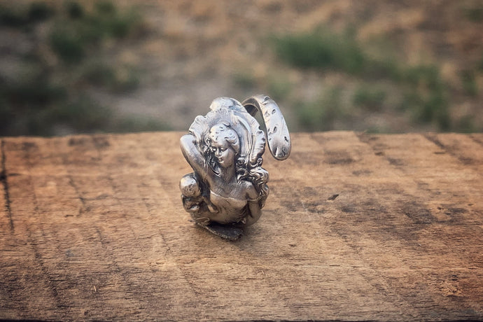 1899 Love Disarmed Demi Sterling Spoon Ring