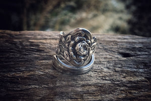1903 Tea Rose Sterling Spoon Ring