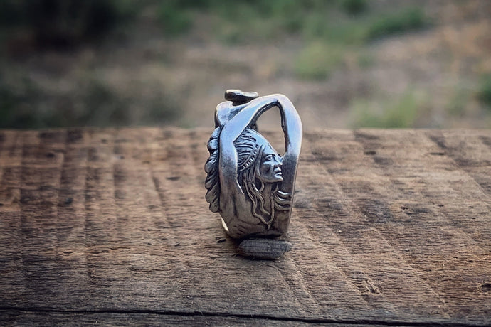 The Warrior Chief Sterling Spoon Ring