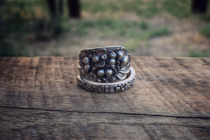 1892 Rose Sterling Spoon Ring