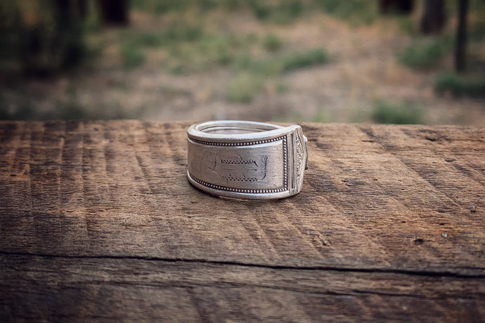 Daniels Shield Spoon Ring (Size 8)