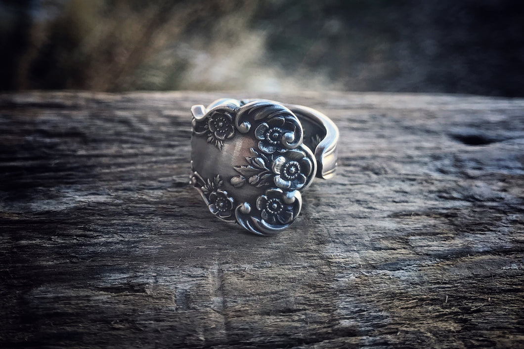1900 Buttercup Sterling Spoon Ring