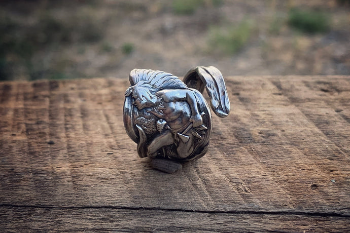 The Dancing Maize Sterling Spoon Ring